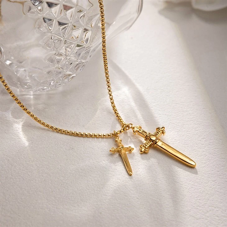316 Stainless Steel Sword Cross Necklace best
