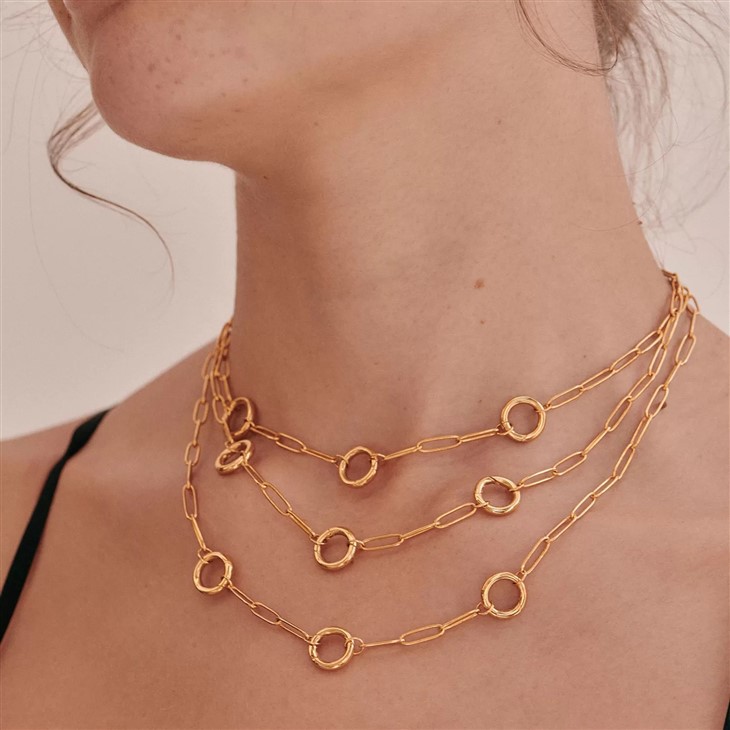 Paperclip Chain Charm Necklace