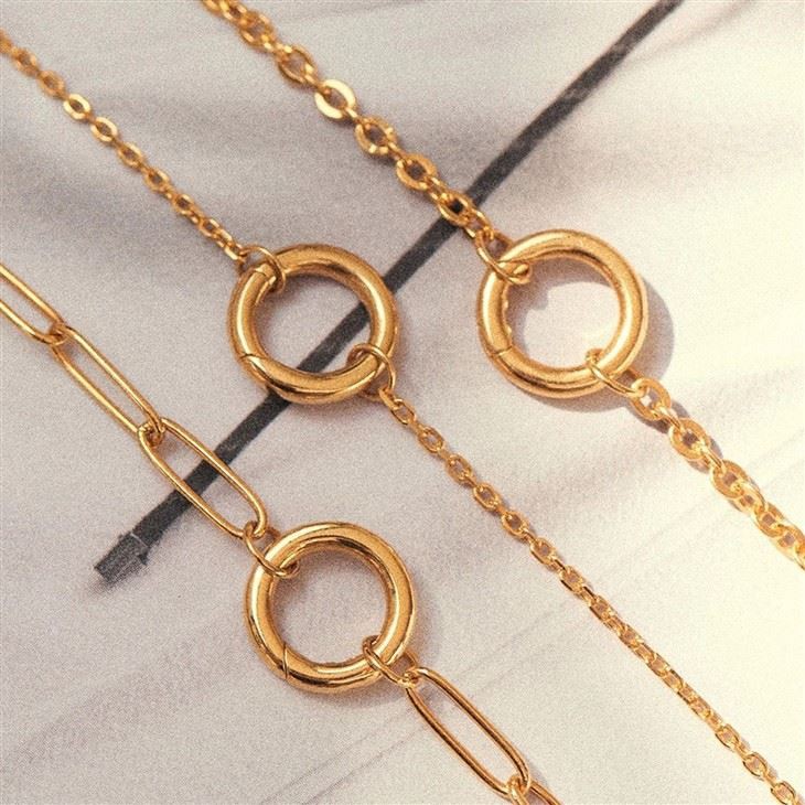 Paperclip Chain Charm Necklace