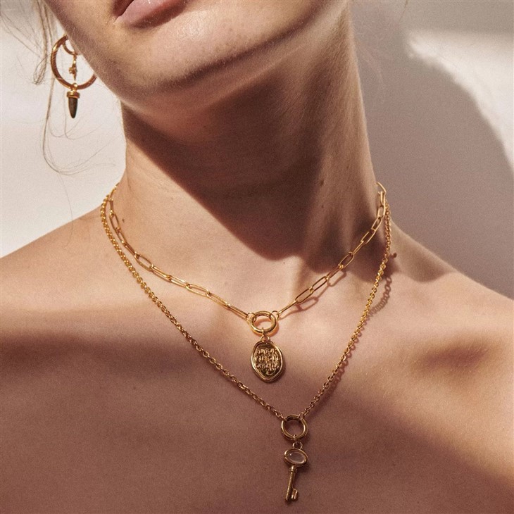 Paperclip Chain Charm Necklace