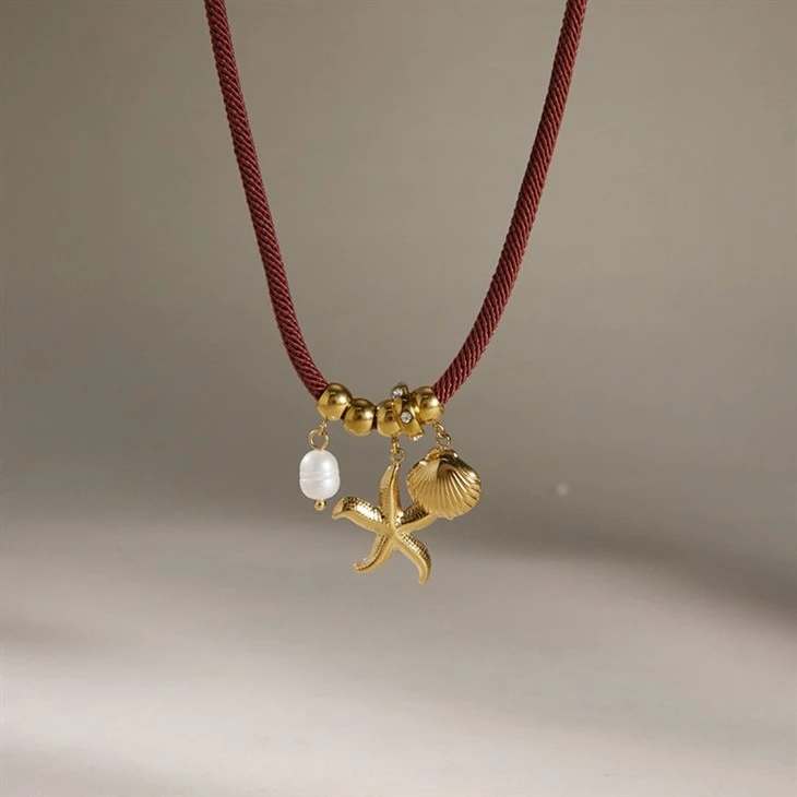 Retro Boho Starfish Pearl Necklace price