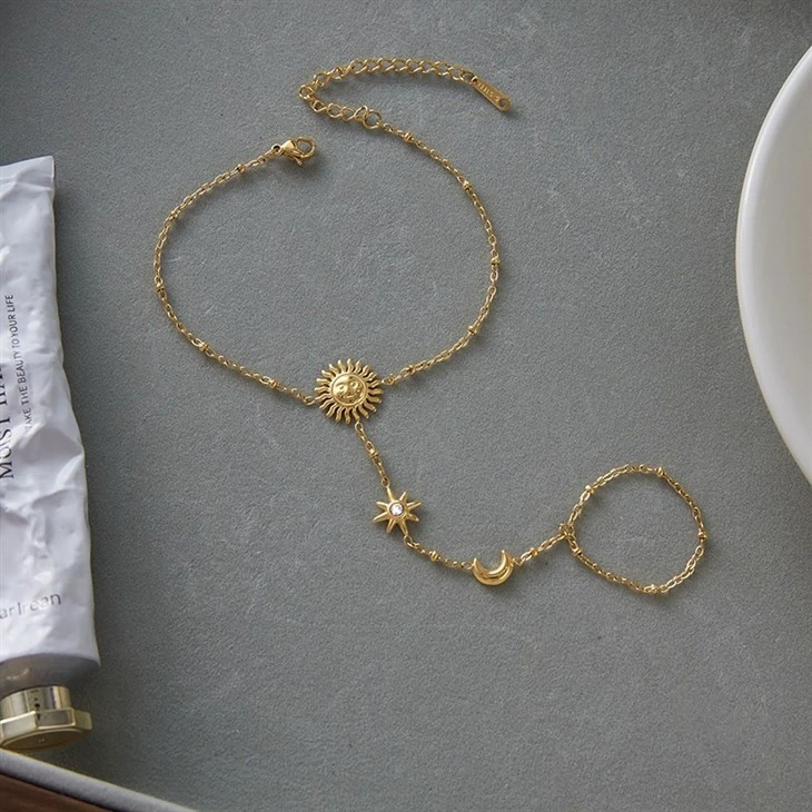 Sun And Moon Star Finger Bracelet price