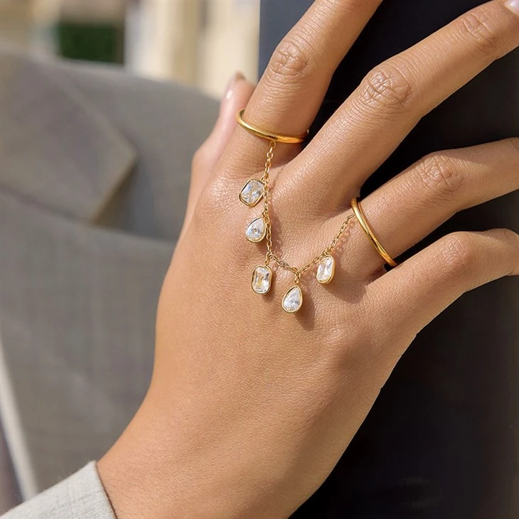 Tassel Linked Finger Rings manufacturers