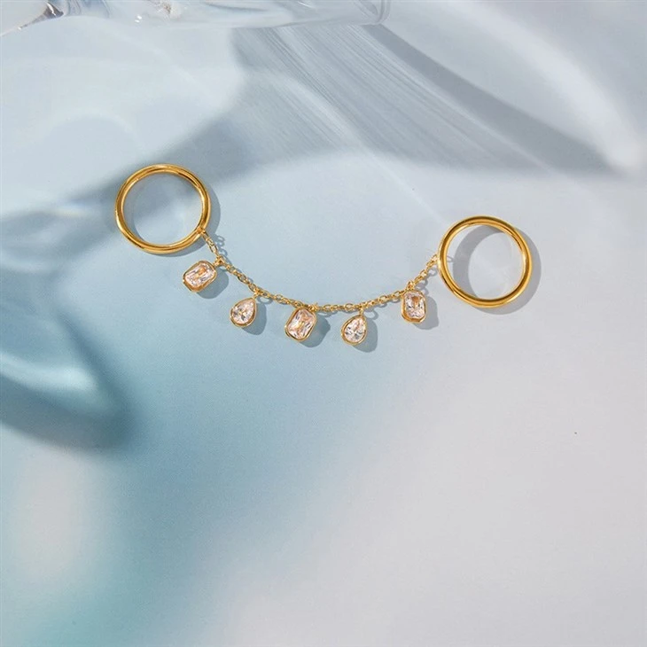 Tassel Linked Finger Rings price